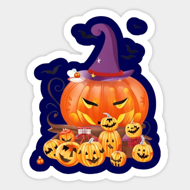 Funny Halloween Pumpkin Sticker by halazidan